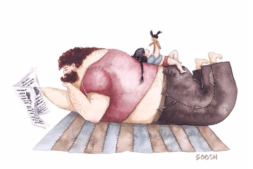 bo tranh ve tinh bo con anh 1