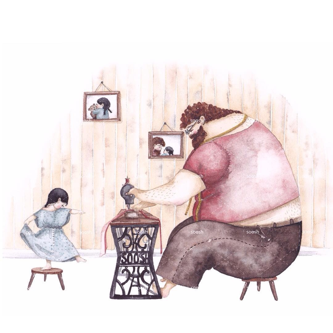 bo tranh ve tinh bo con anh 2