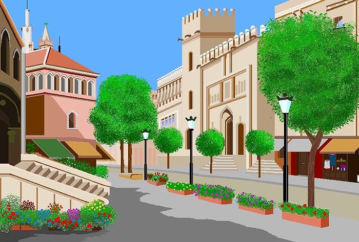 ba cu 87 tuoi ve tranh bang paint anh 6