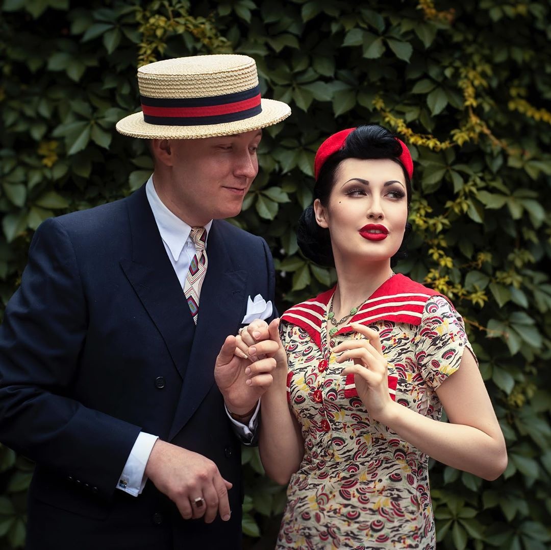 cặp đôi mặc đồ vintage ảnh 4 cap doi mac do vintage anh 4