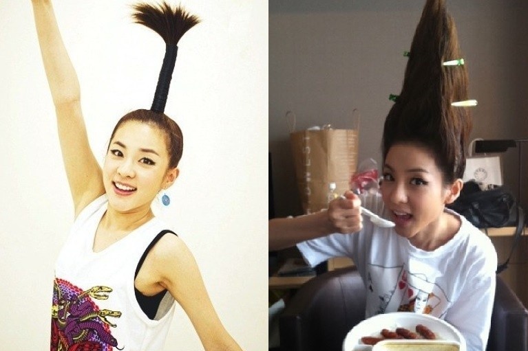 Dara so huu kieu toc cay dua kho lam nhat Kpop hinh anh