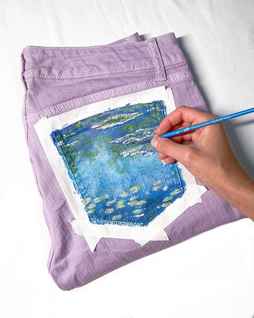 vẽ tranh lên túi quần jeans ảnh 5 ve tranh len tui quan jeans anh 5