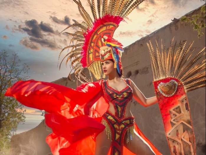 Trang phuc truyen thong an tuong tai Miss Mexico 2020 hinh anh