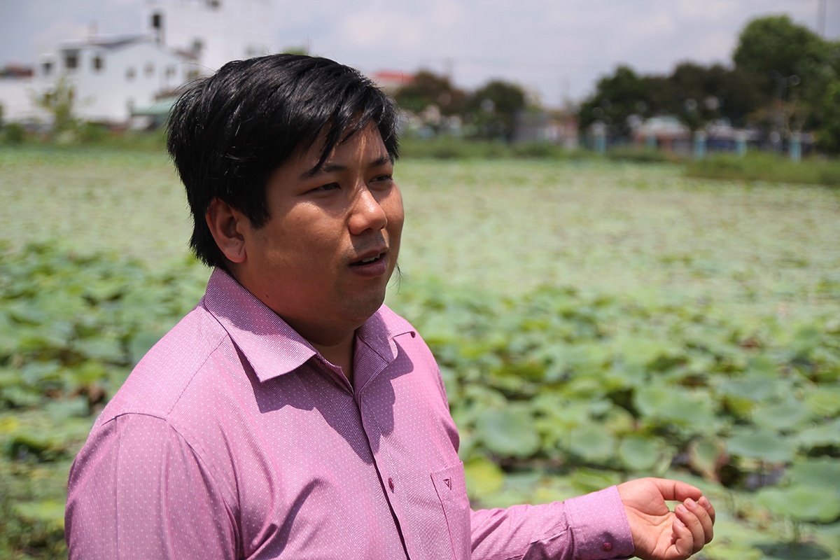 ‘Ghet’ hoa sen,  thac si Phap ve que Dong Thap lap nghiep anh 1