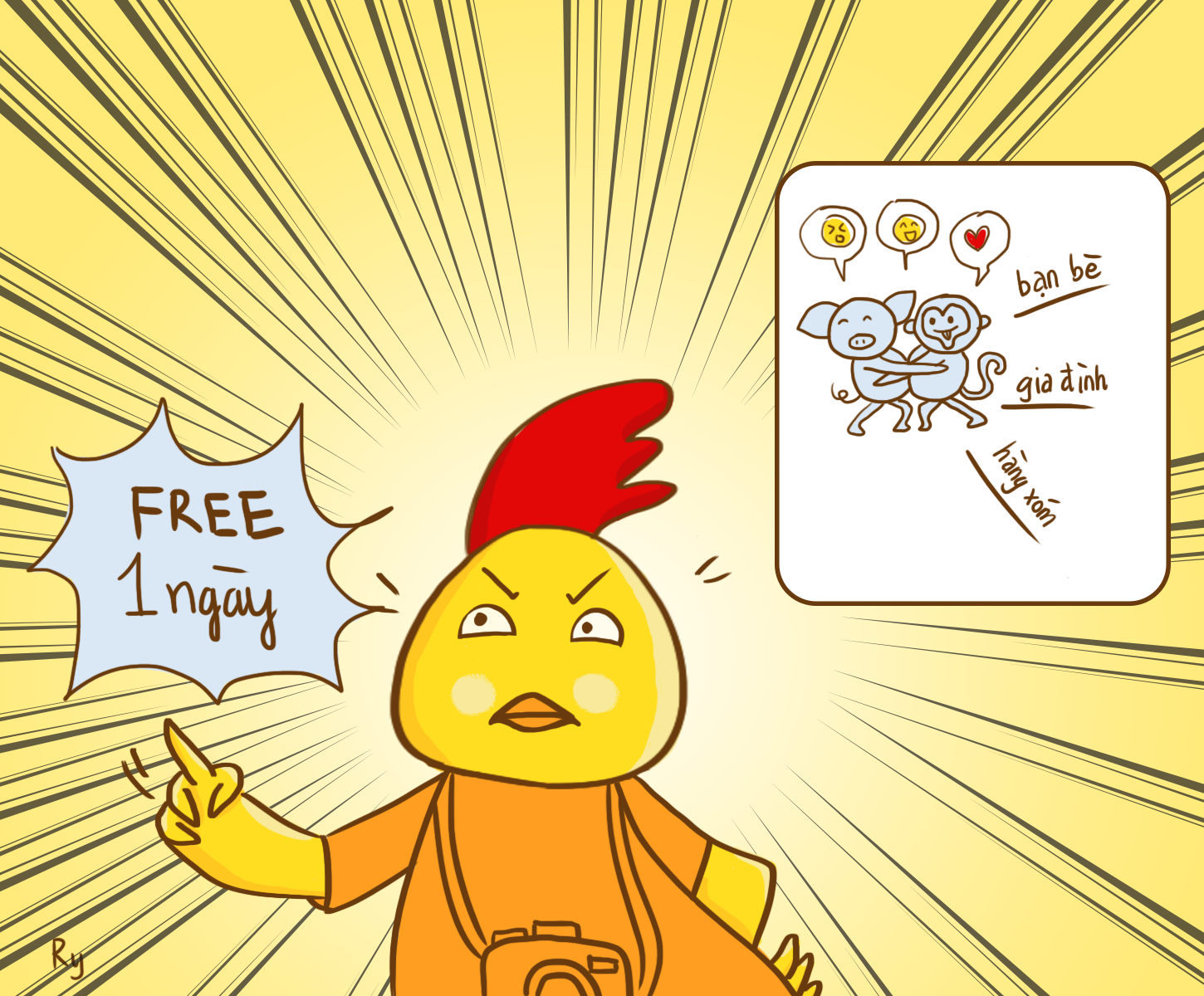 Bo tranh ve ga anh 4