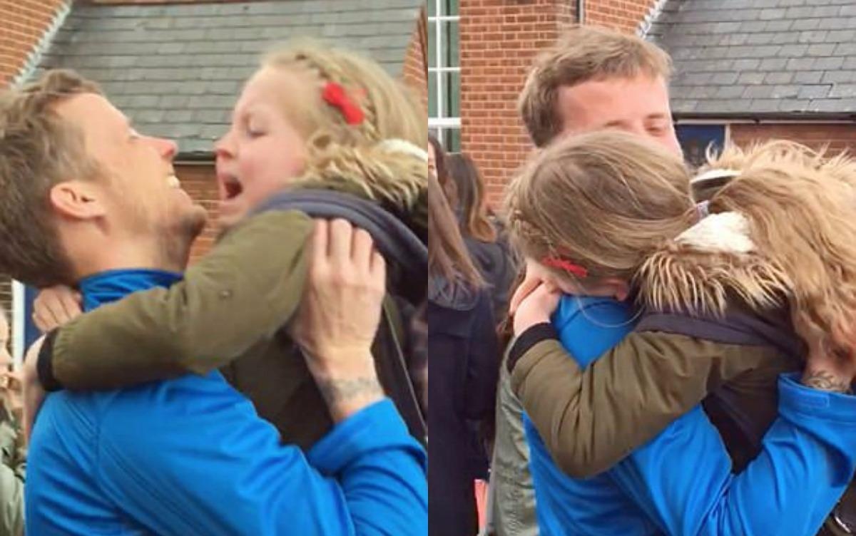 Cha con nguoi Anh doan tu sau bon thang xa cach hinh anh