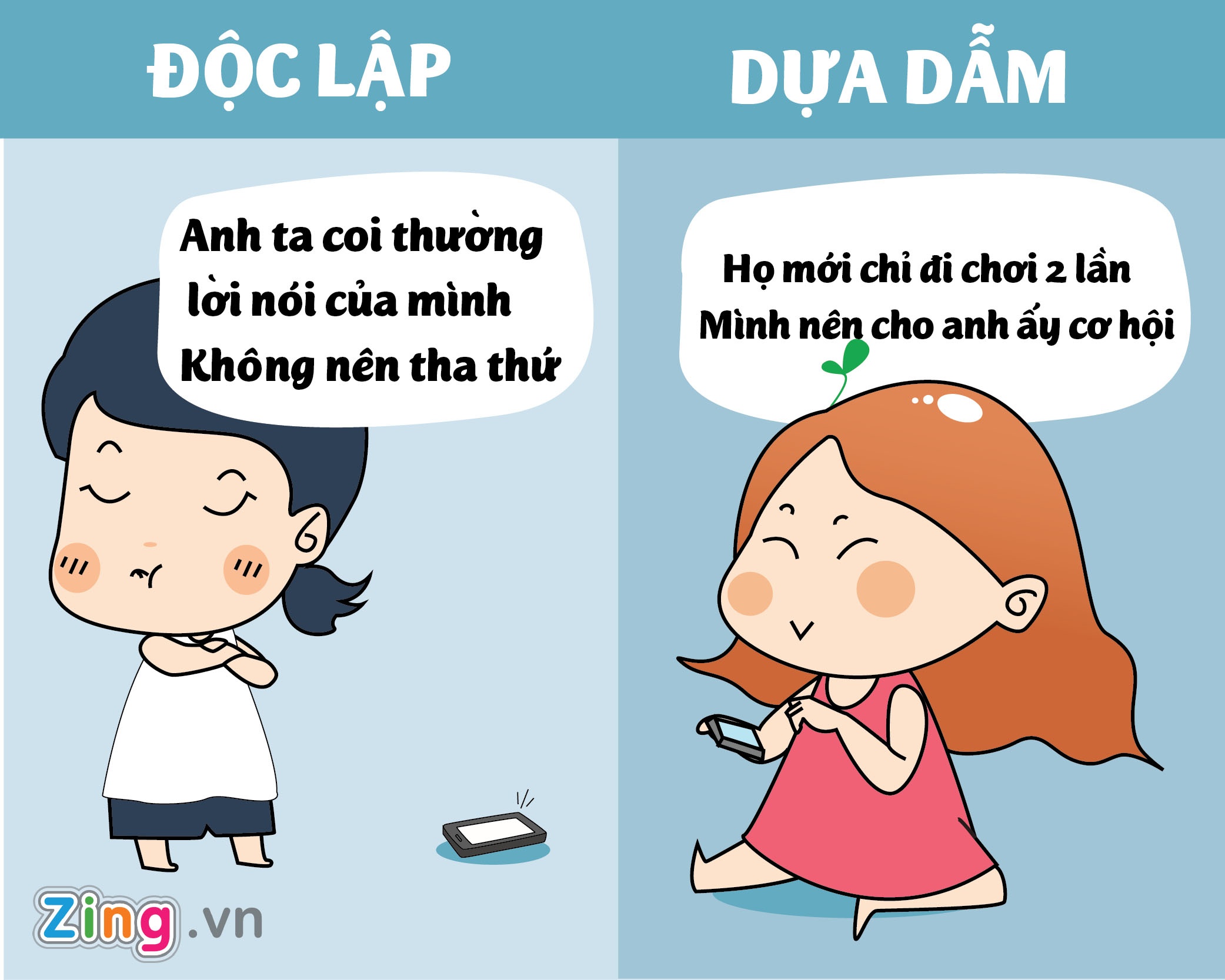 su khac biet giua co gai doc lap va dua dam anh 5