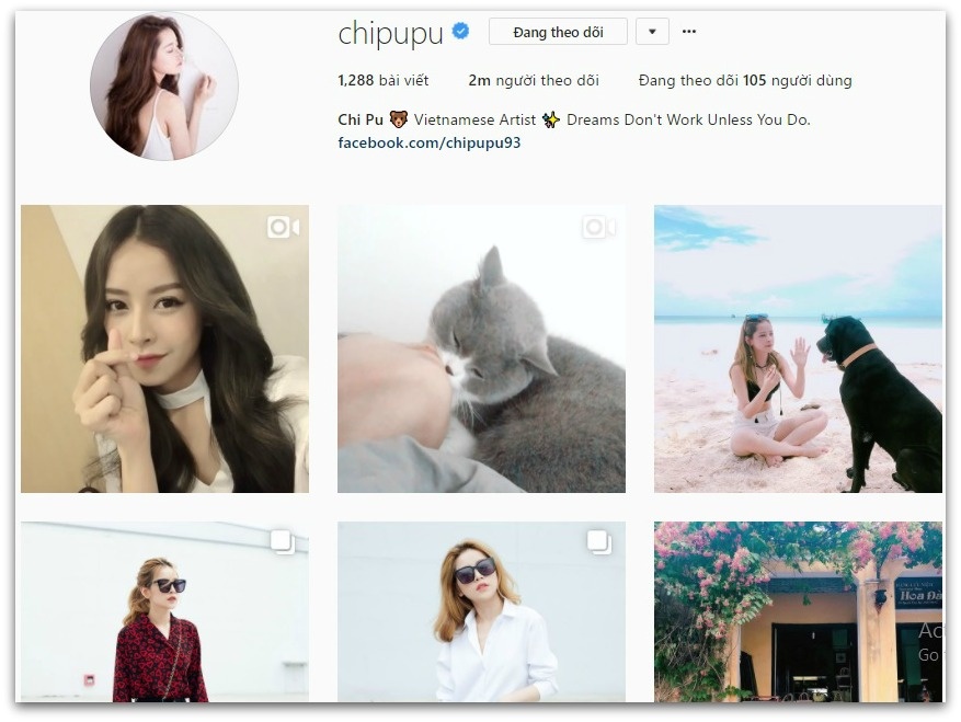 Chi Pu cán mốc 2 triệu lượt theo dõi Instagram ảnh 1 Chi Pu can moc 2 trieu luot theo doi Instagram anh 1