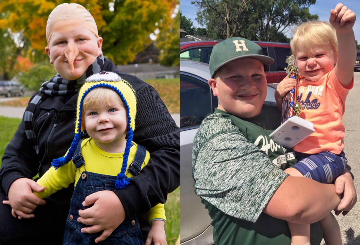 Anh 14 tuoi ru em trai 2 tuoi ngu de thuong anh 2