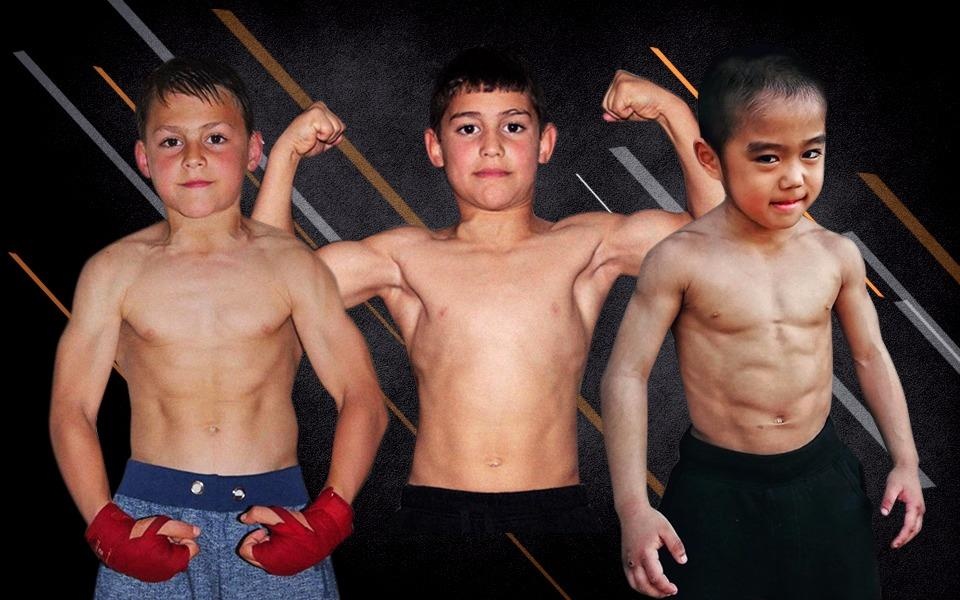 Nhung cau be chua day 10 tuoi da so huu co bung 6 mui hinh anh