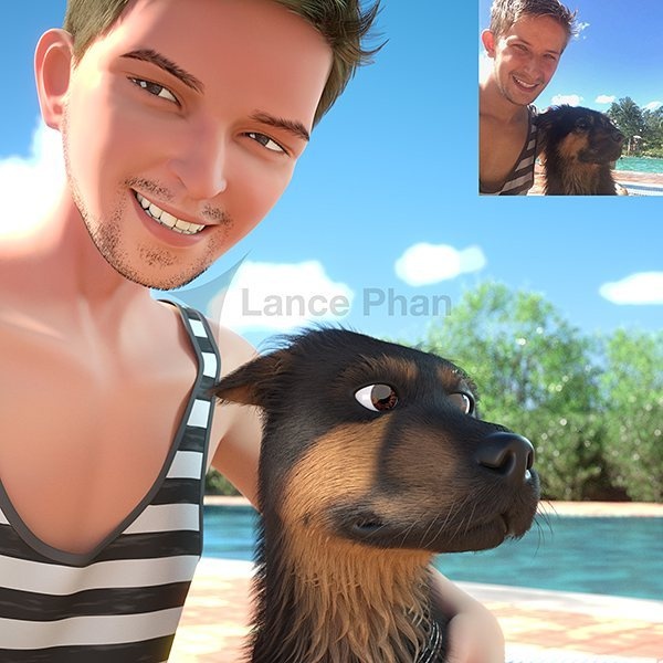 tranh chan dung phien ban hoat hinh anh 3