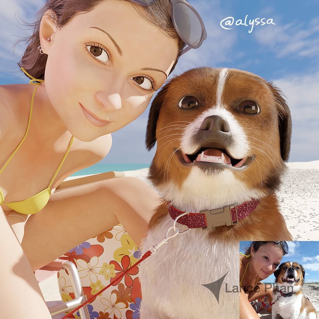 tranh chan dung phien ban hoat hinh anh 4