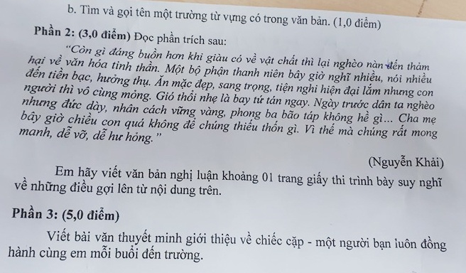 Thay tro quan 3 'phat hoang' voi de thi Ngu van lop 8 hinh anh