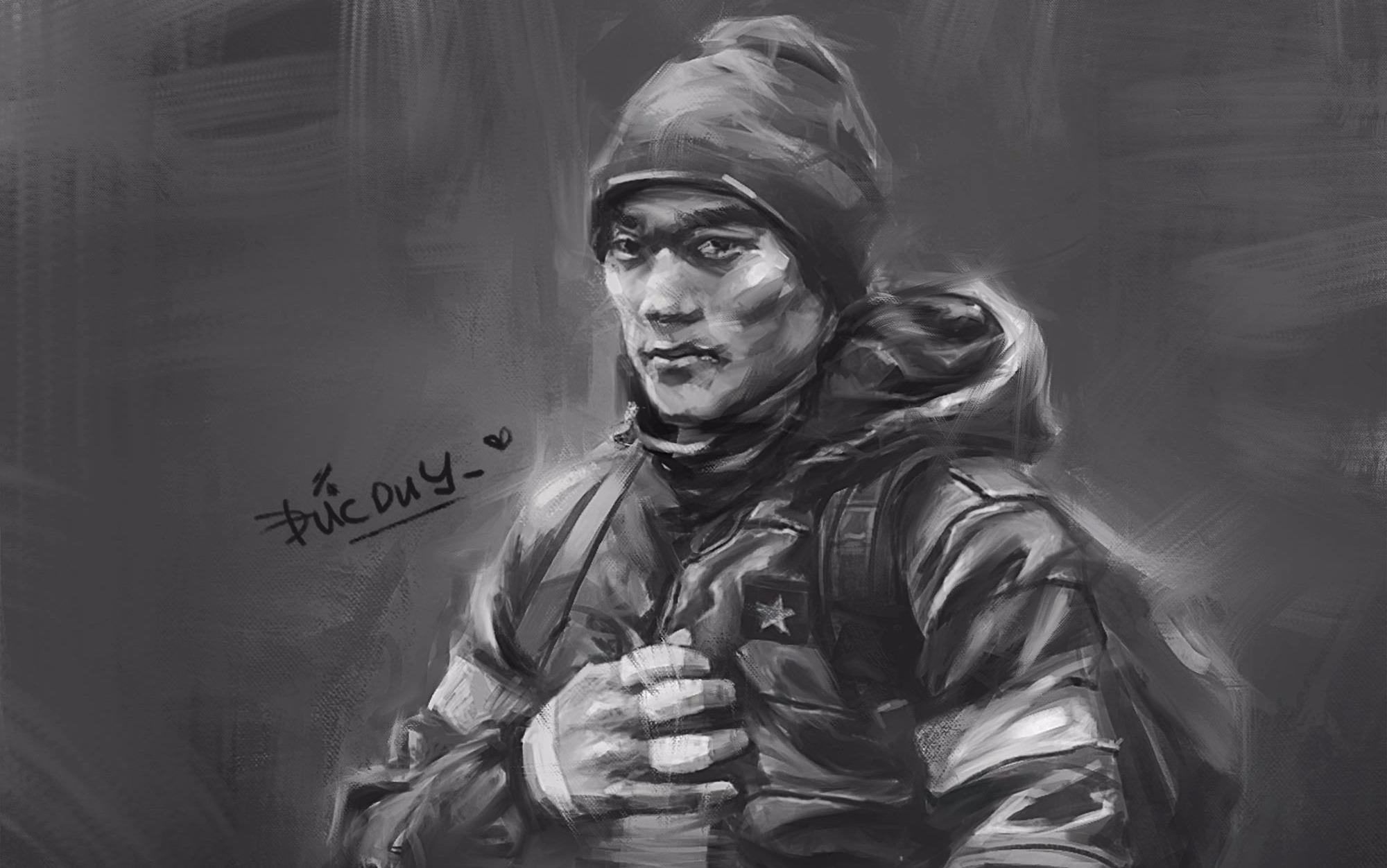 Qua trinh ve tranh 2D thu mon Bui Tien Dung hinh anh