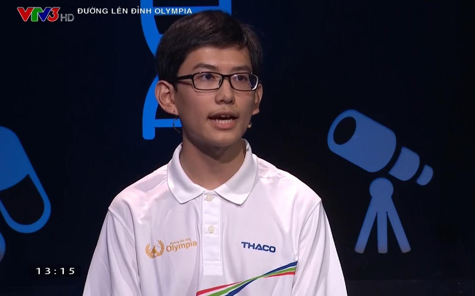 Nam sinh san bang ky luc 120 diem Khoi dong o 'Duong len dinh Olympia' hinh anh