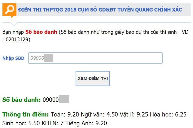 nghi van diem thi bat thuong hoc sinh chuyen Tuyen Quang anh 3