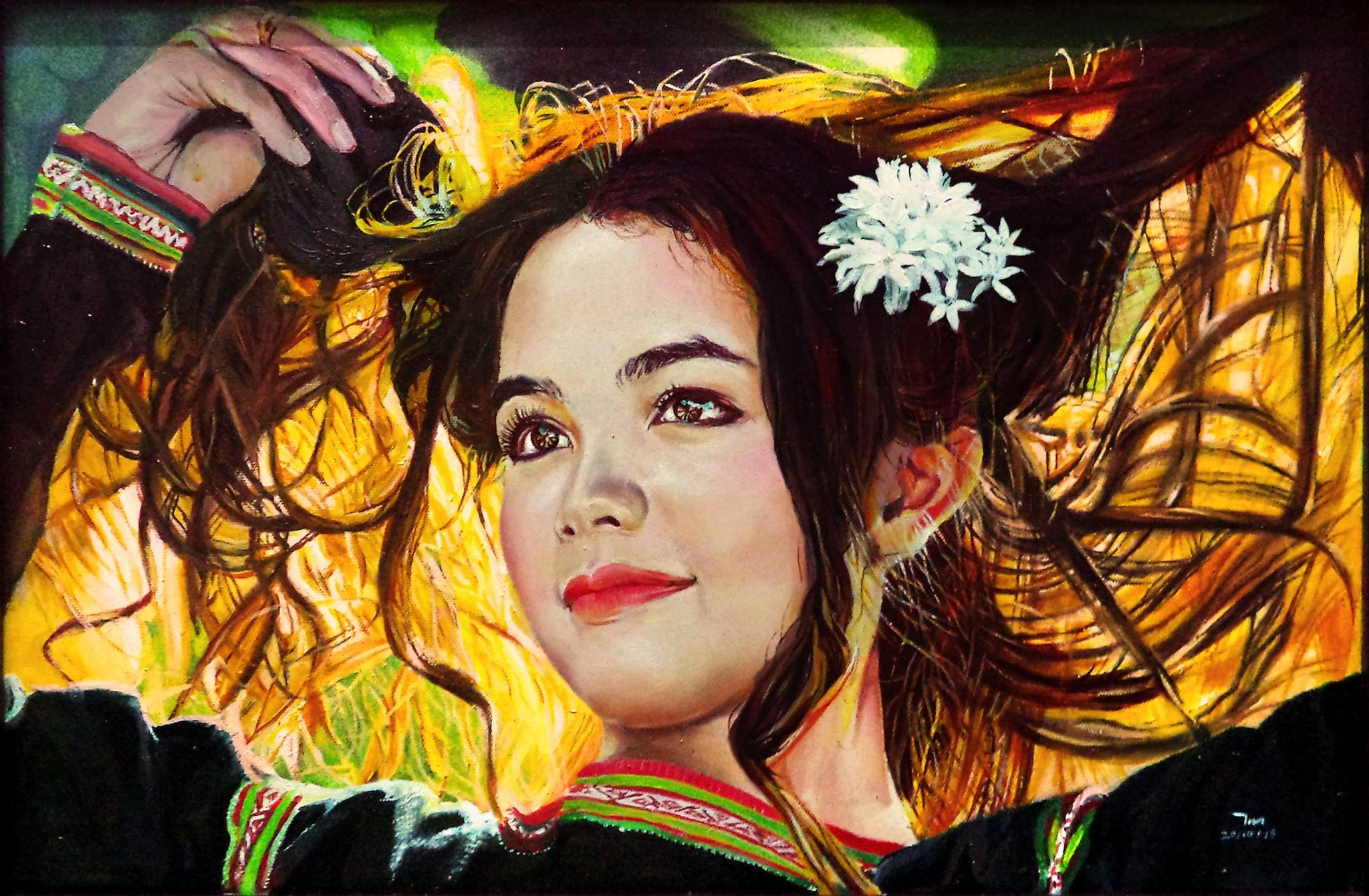 ve tranh tren da cuoi anh 20