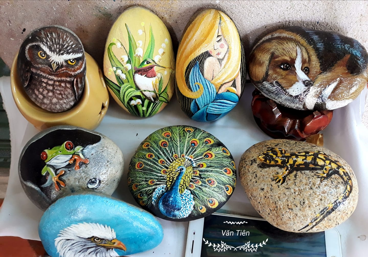 ve tranh tren da cuoi anh 1