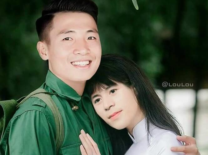 Loat anh 'tinh nhu binh' cua bo doi hau ve Tien Dung - Dinh Trong hinh anh