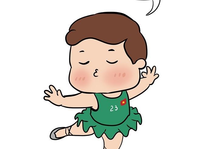 Tranh vui Van Lam bat bong dieu nghe, khoe co cha la nghe si mua hinh anh