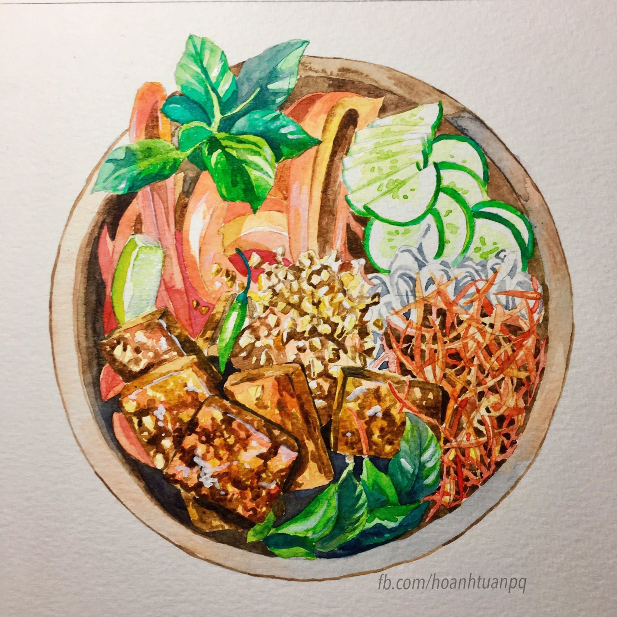 tranh mau nuoc ve mon an anh 4