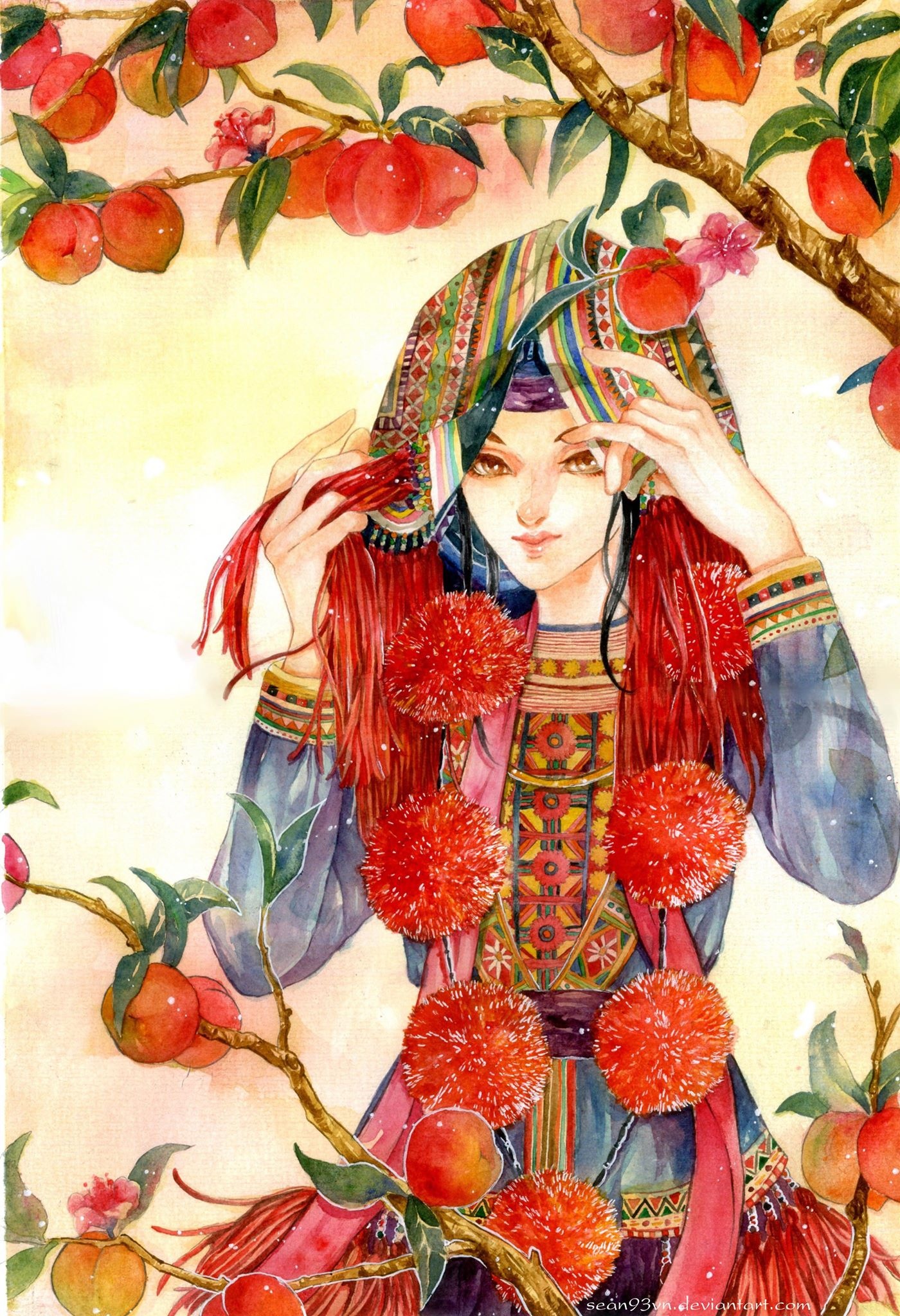 tranh mau nuoc ve mon an anh 13