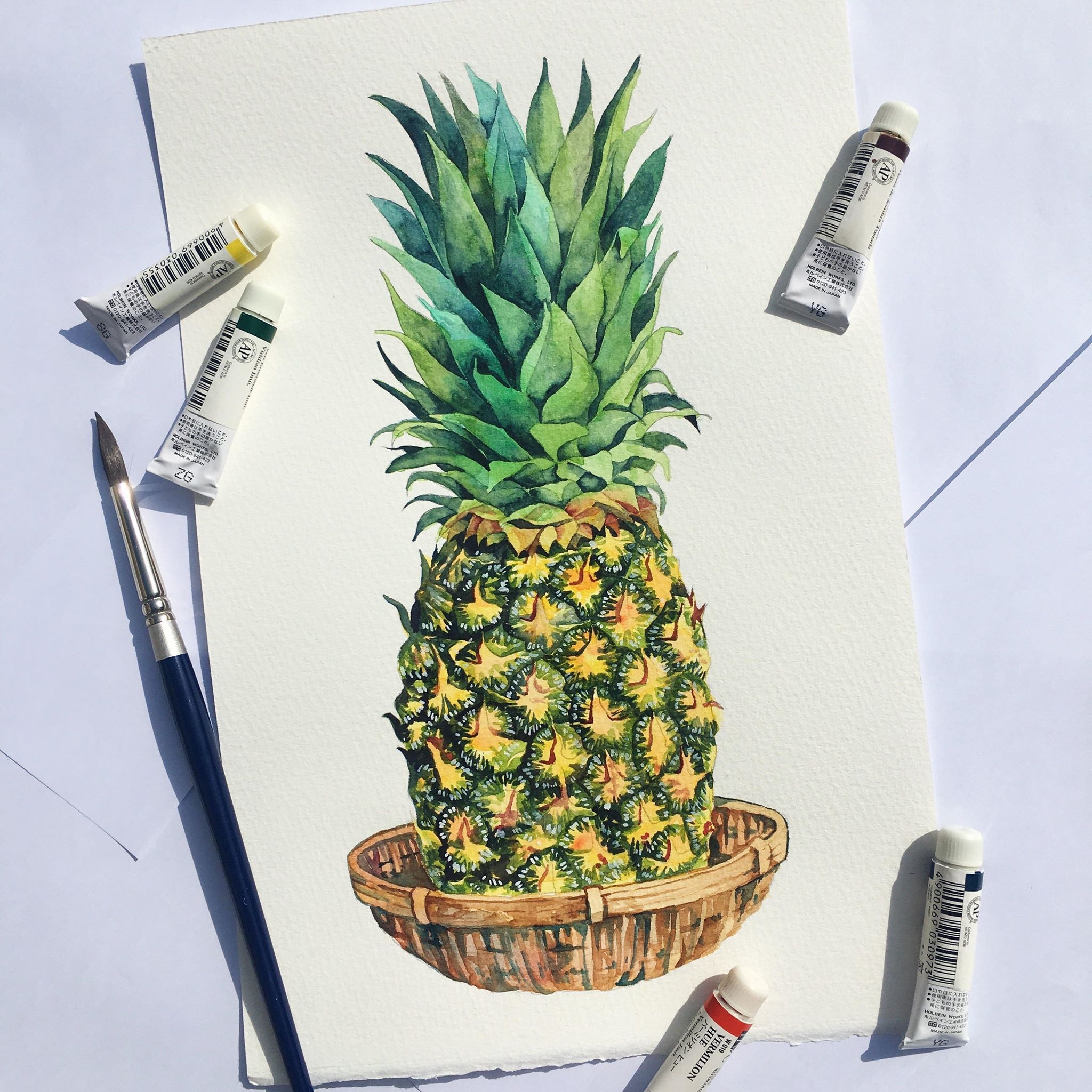 tranh mau nuoc ve mon an anh 9