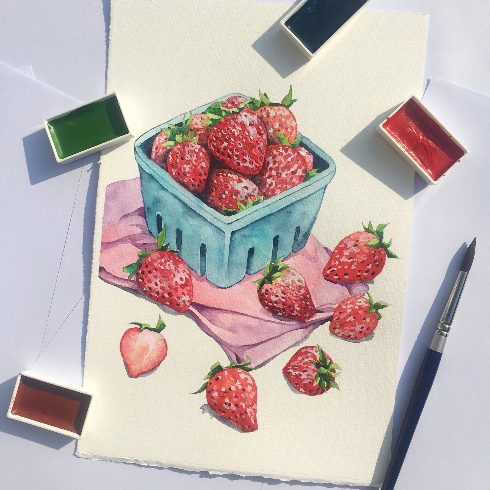 tranh mau nuoc ve mon an anh 8