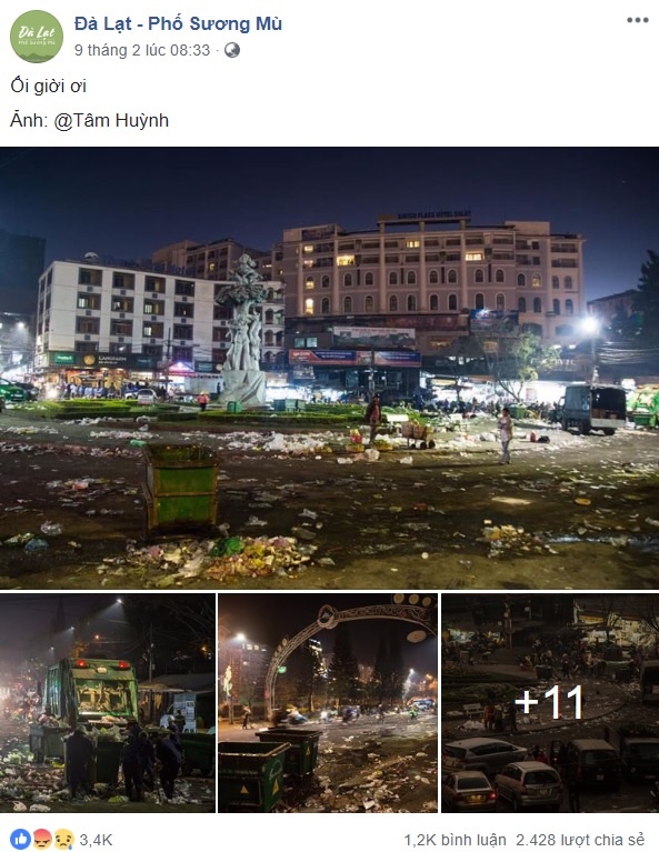 Da Lat ngap rac sau ky nghi Tet anh 1