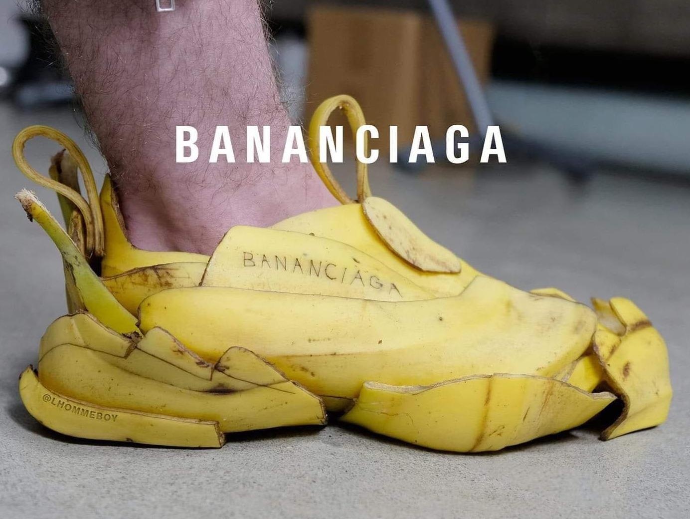 Giay Balenciaga bang vo chuoi va loat do che hang hieu 'ba dao' hinh anh