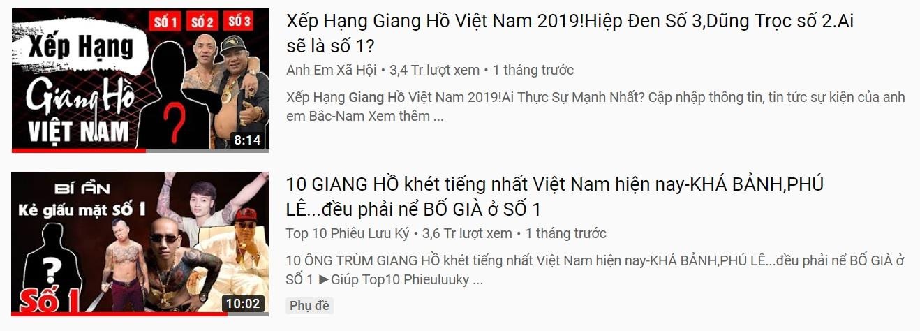 kênh YouTube giang hồ ảnh 4 kenh YouTube giang ho anh 4