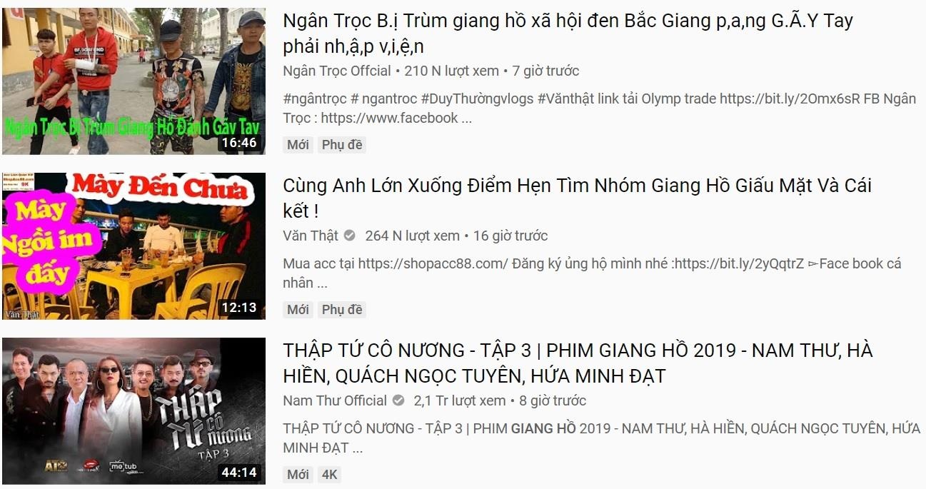 kênh YouTube giang hồ ảnh 2 kenh YouTube giang ho anh 2