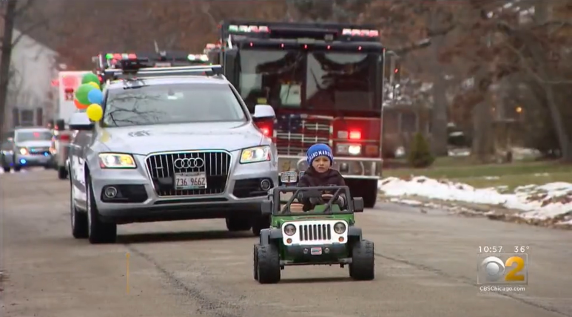cậu bé mắc bệnh hiếm được diễu hành sinh nhật ảnh 1 cau be mac benh hiem duoc dieu hanh sinh nhat anh 1