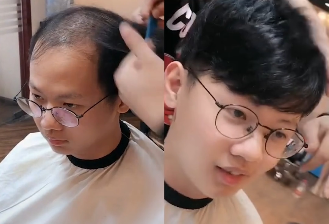 Salon o Trung Quoc gay sot nho lam toc gia y nhu that cho nguoi hoi hinh anh