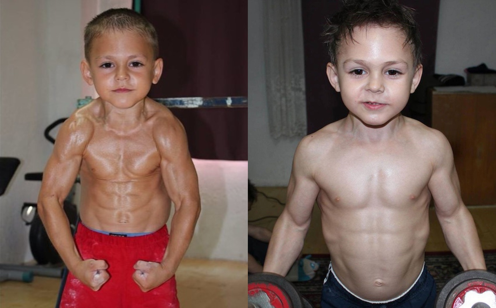 ‘Cau be Hercules’ co co bap cuon cuon khi moi 6 tuoi gio ra sao hinh anh