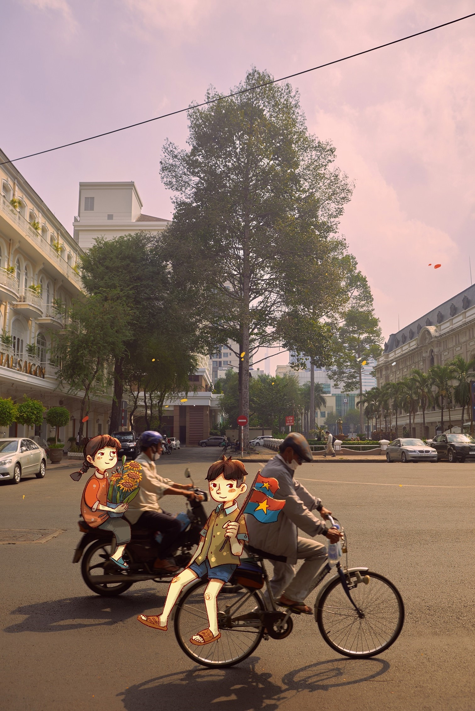 ve tranh ket hop hien tai va ky uc ngay 30/4 anh 5