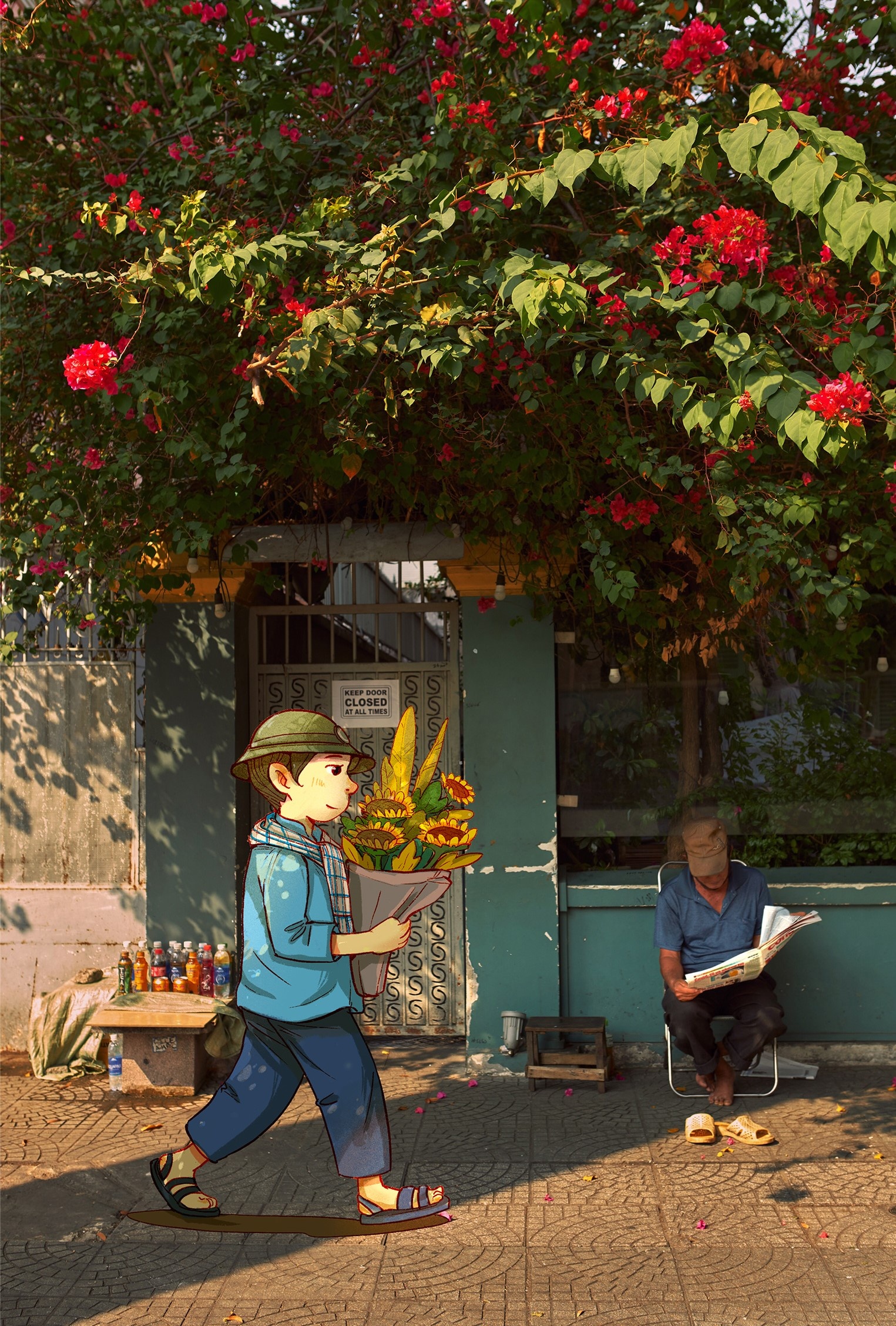 ve tranh ket hop hien tai va ky uc ngay 30/4 anh 7