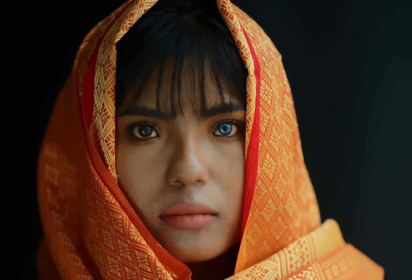 Co gai Cham co 2 mau mat, la nguoi duy nhat trong gia dinh hoc DH hinh anh