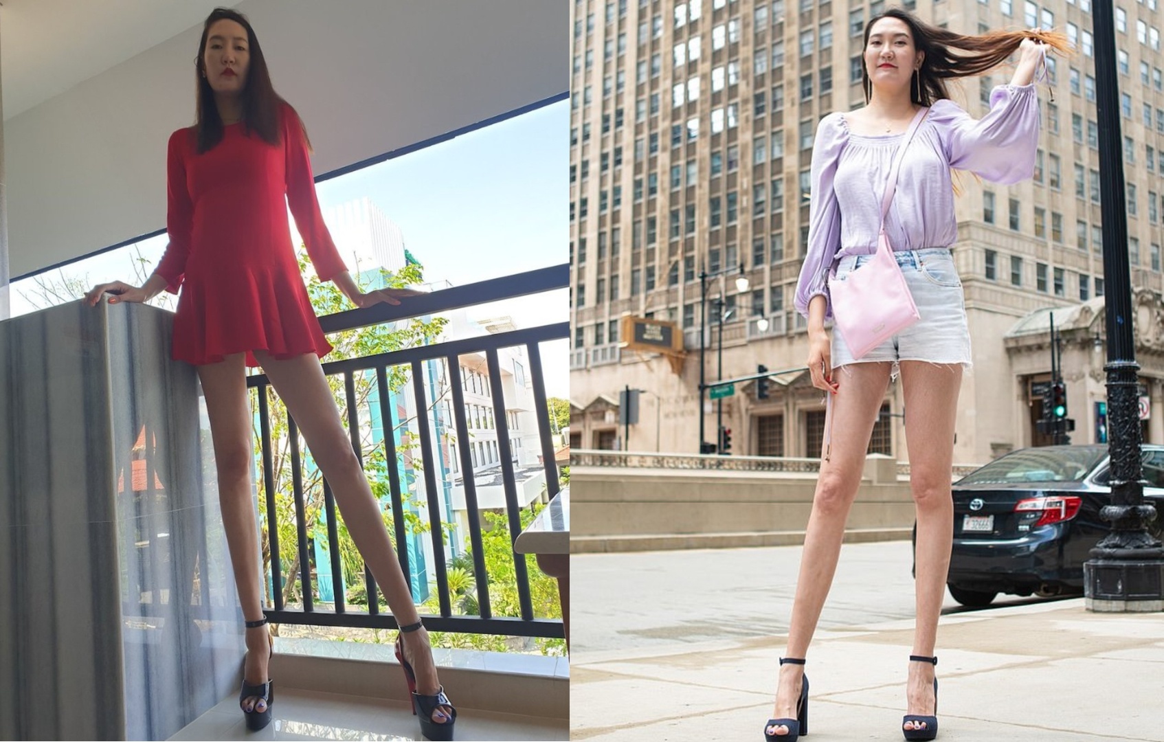 Co gai 29 tuoi cao 2,05 m, co doi chan dai nhat the gioi hinh anh