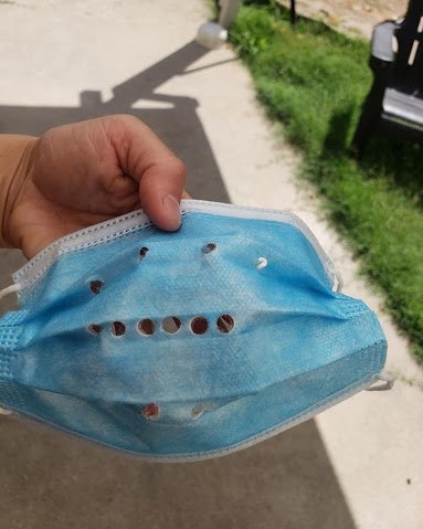 bị chỉ trích vì đục lỗ trên khẩu trang ảnh 1 bi chi trich vi duc lo tren khau trang anh 1