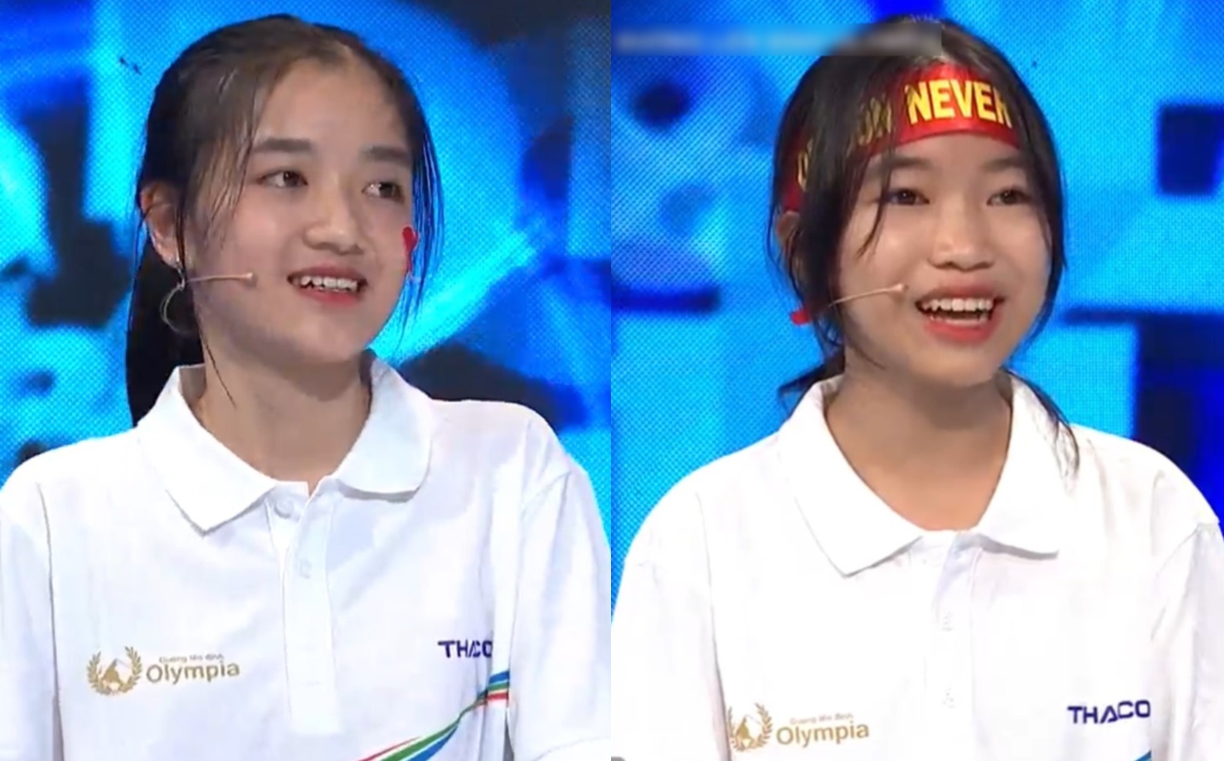 Hai nu sinh duoc khen ngoi ngoai hinh o cuoc thi tuan Olympia hinh anh