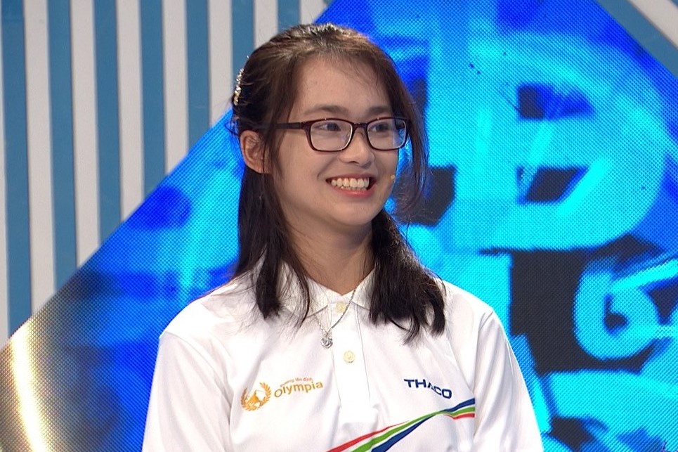 Nu sinh gay chu y nho ve ngoai xinh xan o Olympia hinh anh