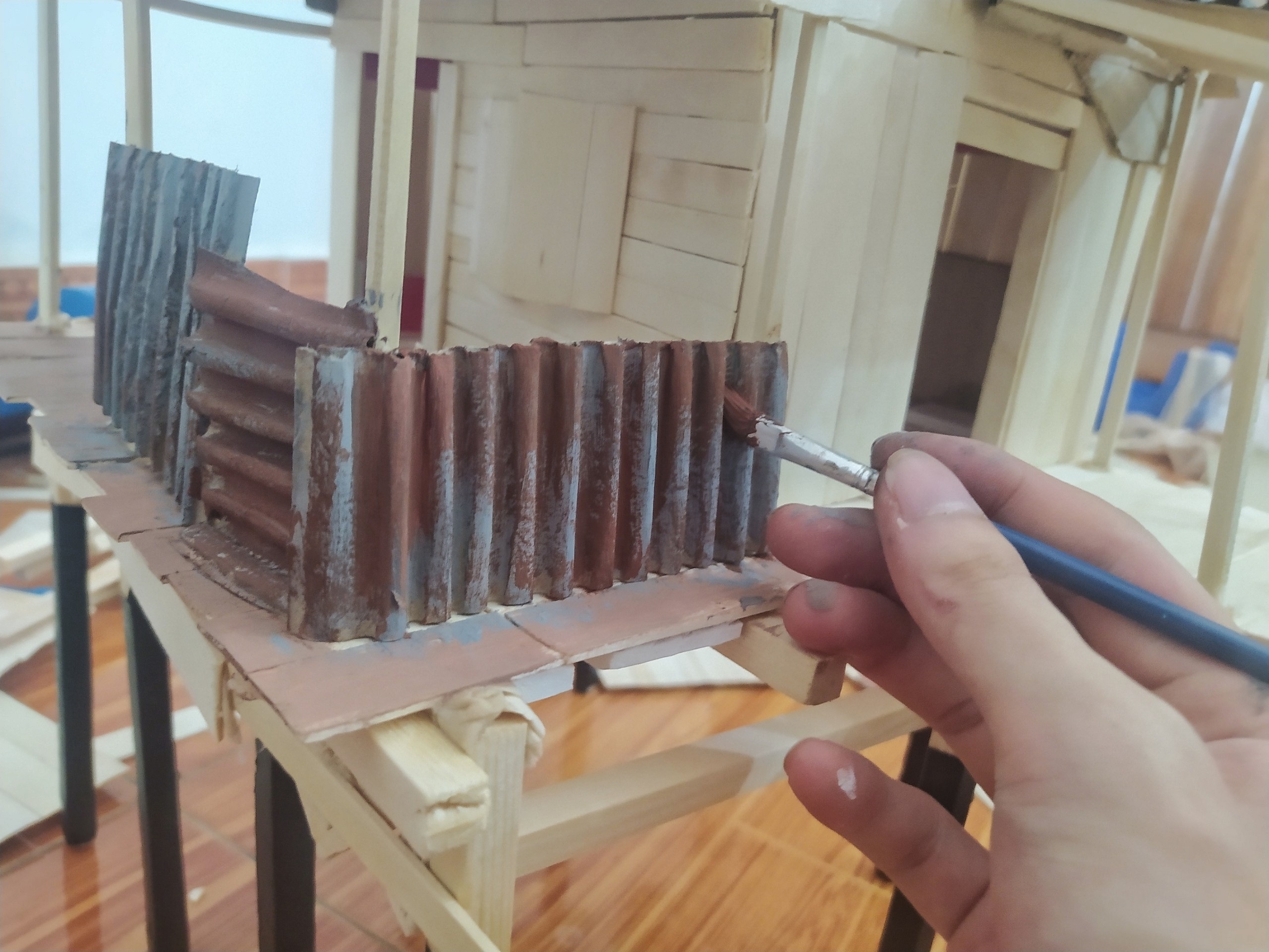 Mô hình nhà ở miền Tây trang trí cho bể cá ảnh 3 Mo hinh nha o mien Tay trang tri cho be ca anh 3