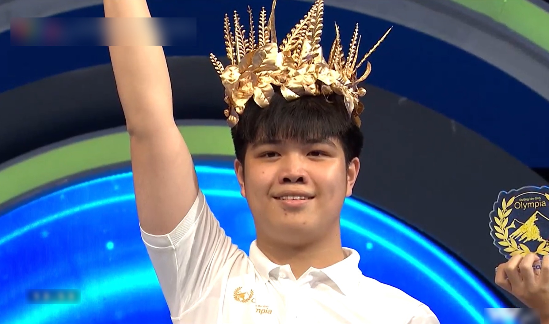 Hoc sinh dau tien mang cau truyen hinh Olympia ve Thai Binh hinh anh