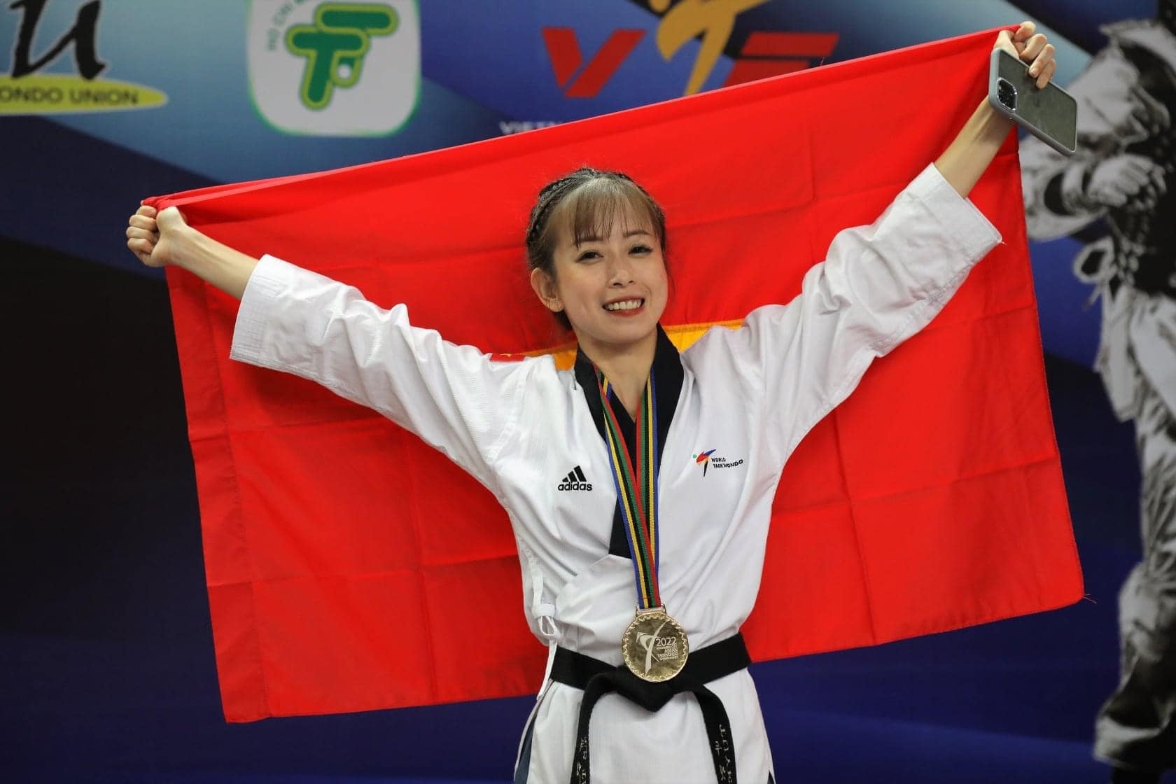 Cac VDV taekwondo xinh dep tai nang tai SEA Games 31 anh 1