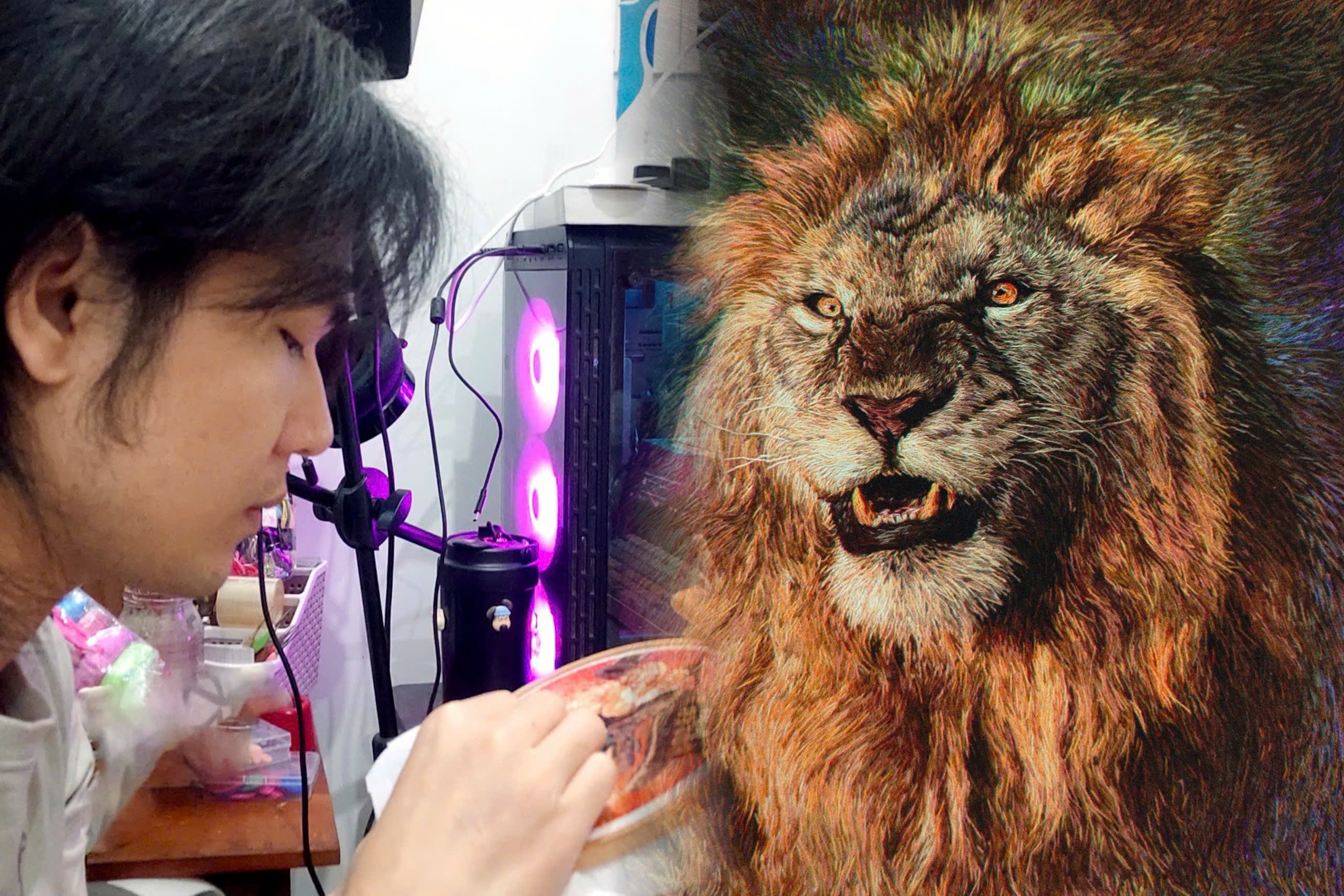 Chang trai theu tranh dep song dong, kiem chuc trieu dong moi thang hinh anh