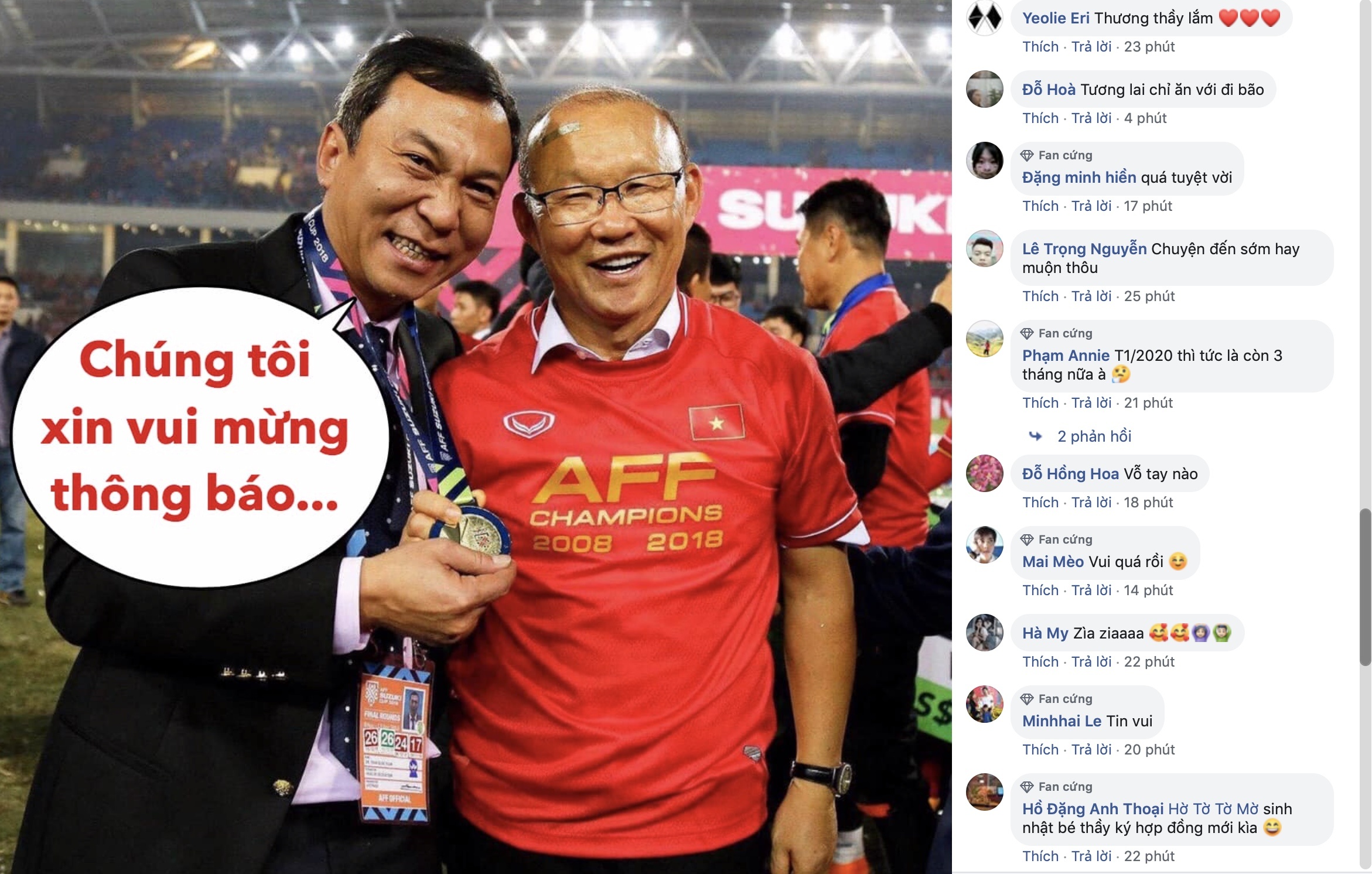 Thầy Park gia hạn hợp đồng ảnh 1 Thay Park gia han hop dong anh 1