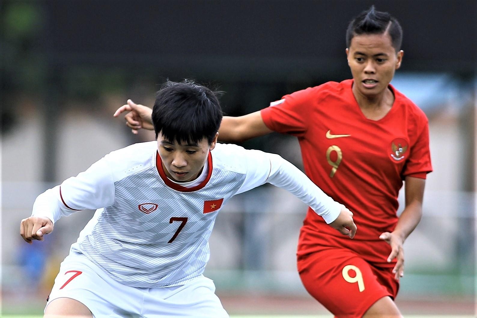 Highlights bong da nu SEA Games 30: Indonesia 0-6 Viet Nam hinh anh
