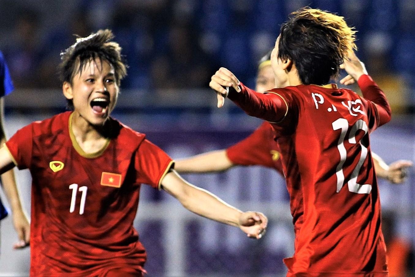 Highlights bong da nu SEA Games 30: Viet Nam 1-0 Thai Lan hinh anh