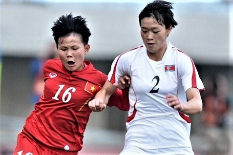 Doi CHDCND Trieu Tien rut lui o bang dau cua tuyen nu Viet Nam hinh anh